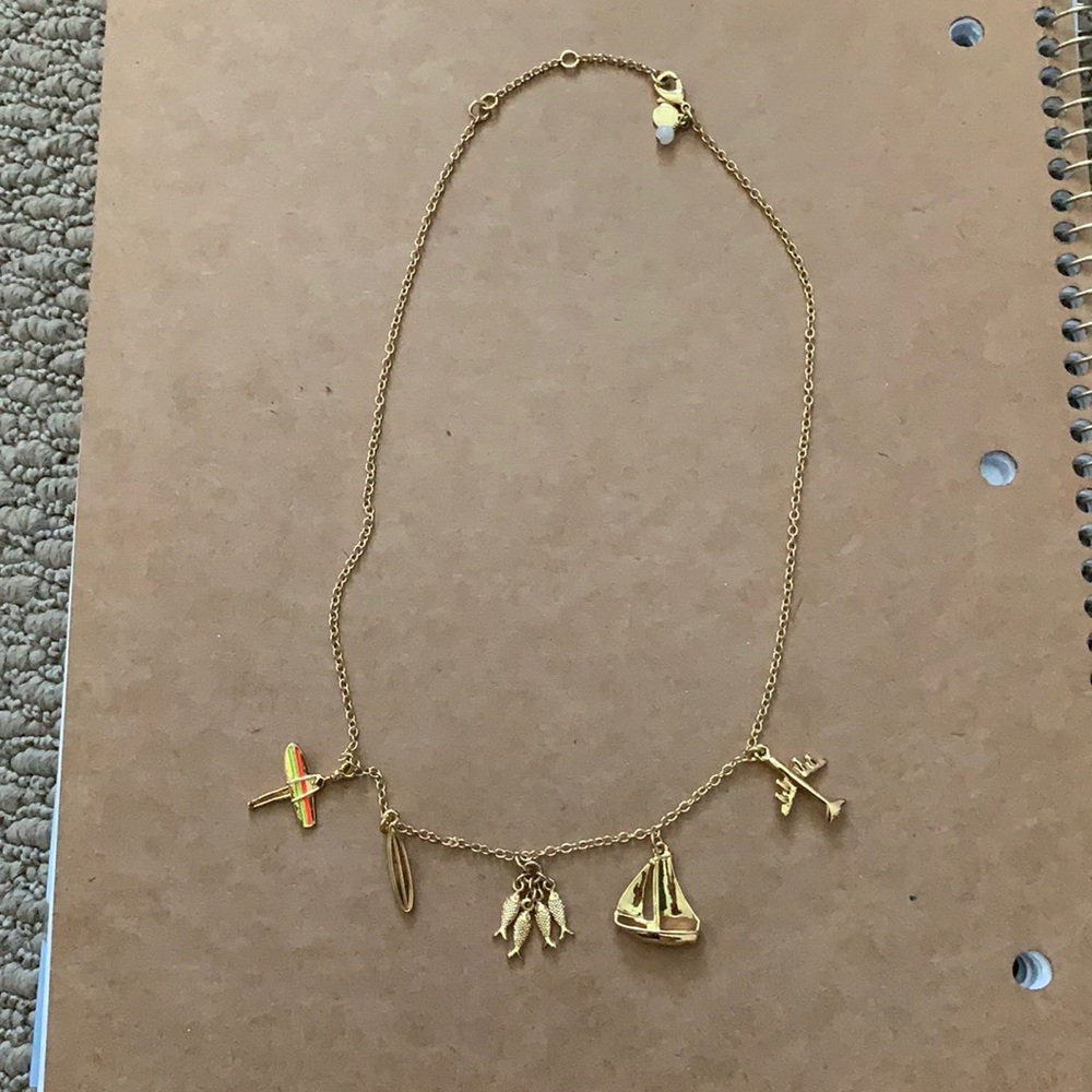 Gold travel necklace